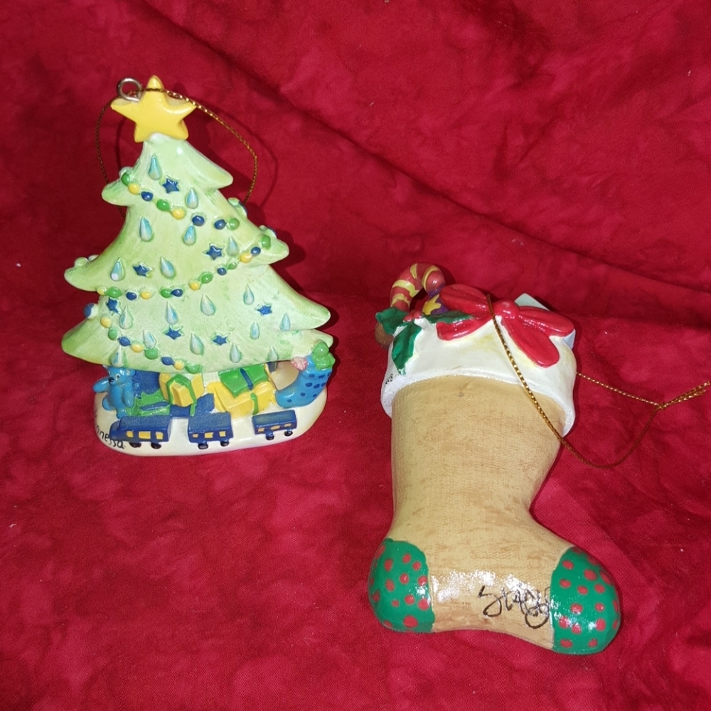 2 MD Anderson Christmas ornaments